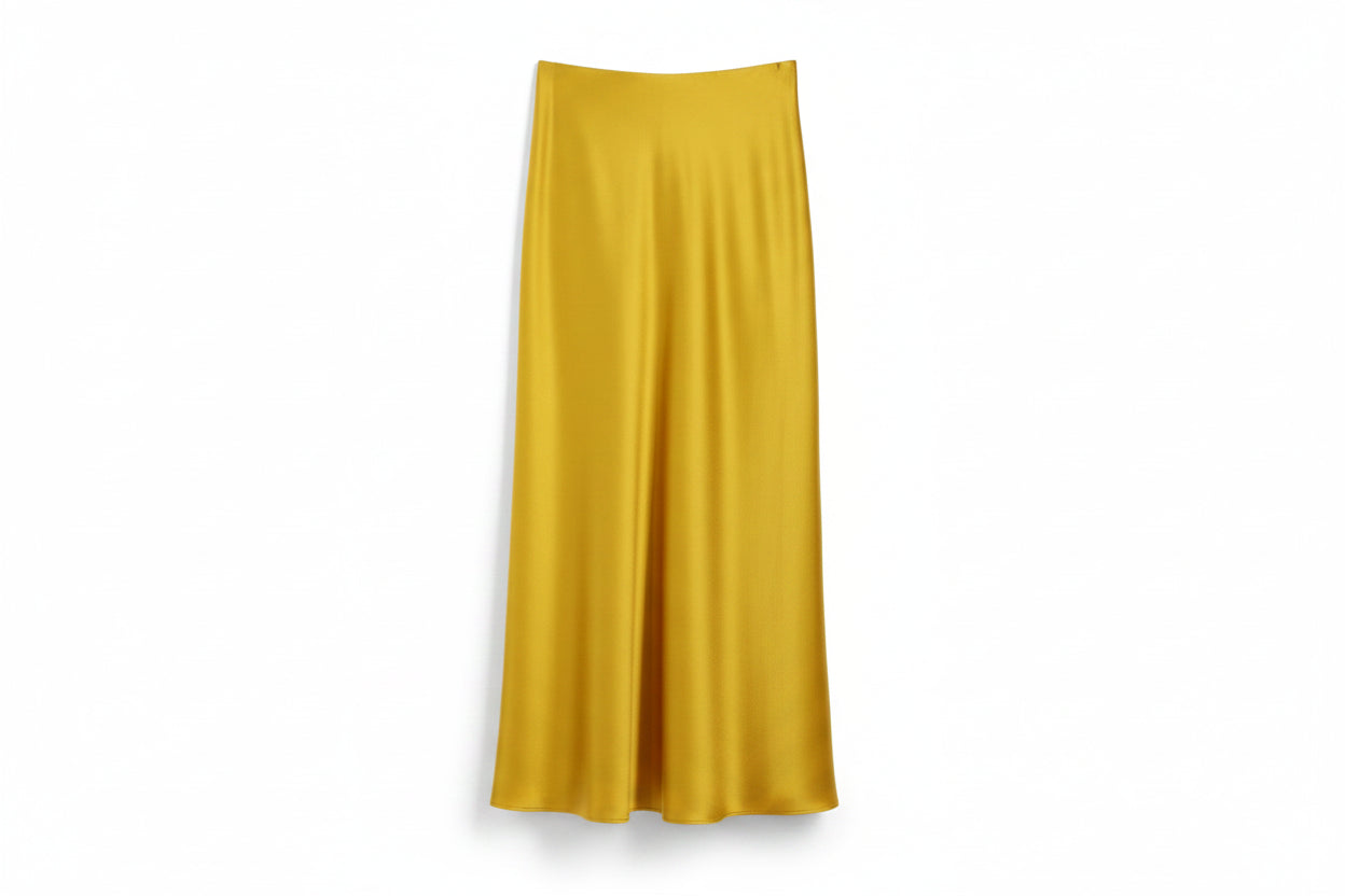 LK Bennett Yellow Bias Maxi Skirt
