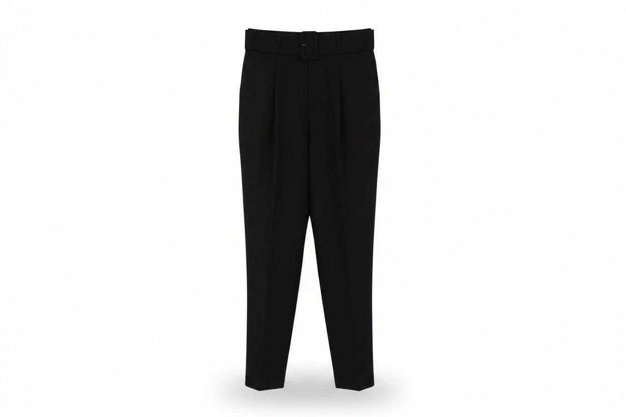 LK Bennett Black High-Waist Tailored Trousers