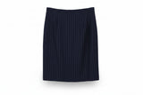 LK Bennett Navy Pinstripe Midi Pencil Skirt Size 16