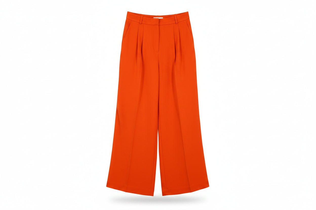 LK Bennett Orange Wide Leg Trousers