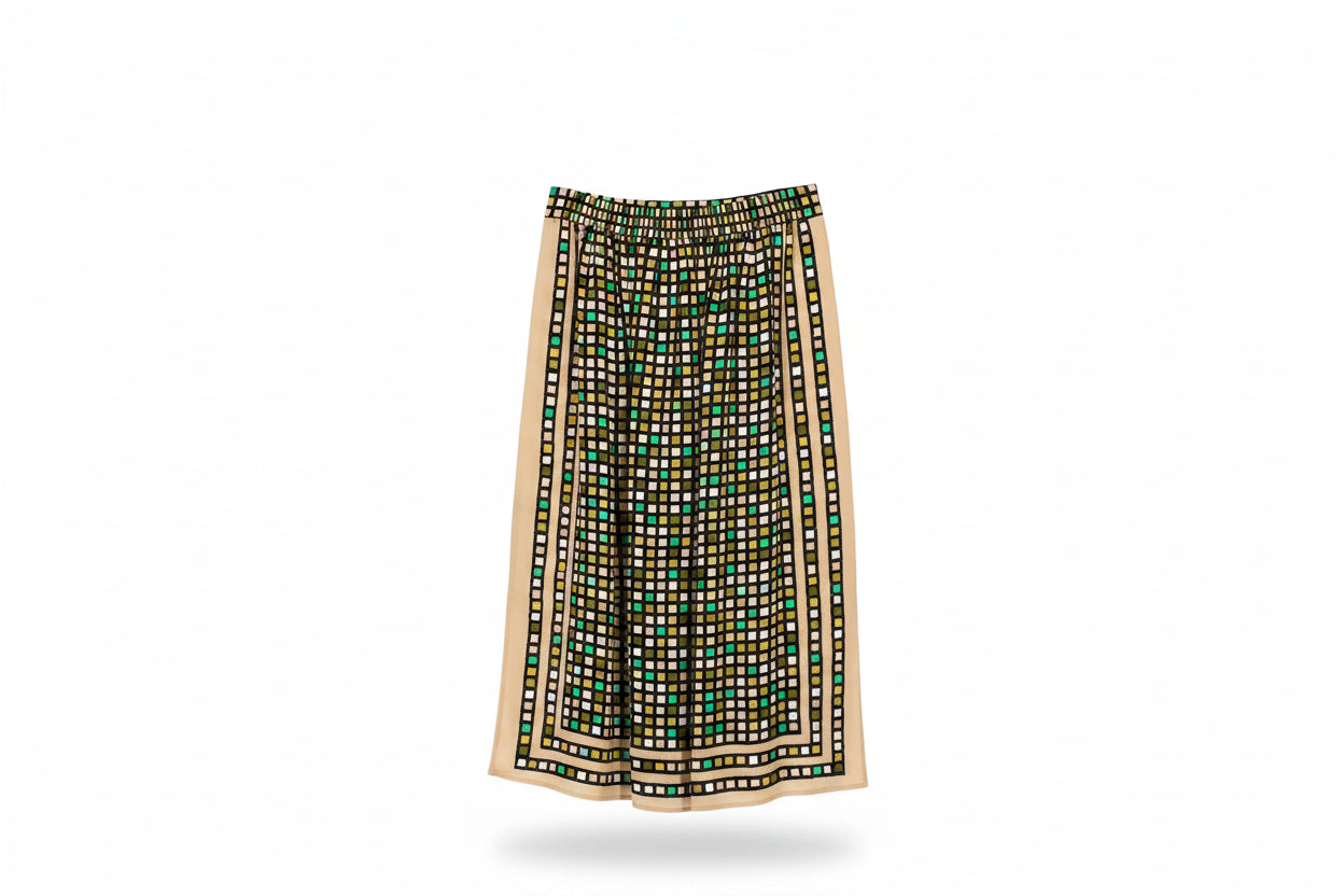 LK Bennett Beige Gathered Maxi Skirt