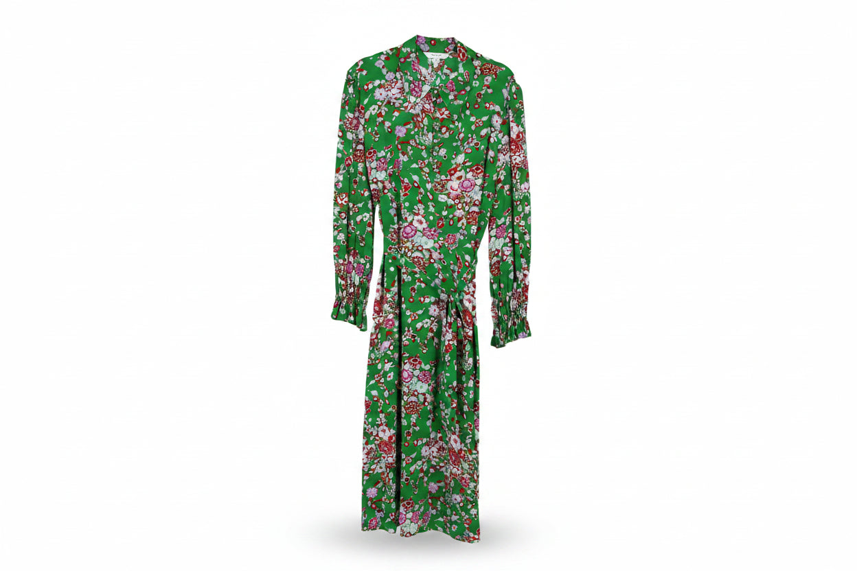 LK Bennett Green Wrap Maxi Dress