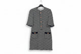 LK Bennett Navy Tailored Midi Shift Dress Size 12