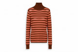 LK Bennett Brown Striped Turtleneck Sweater