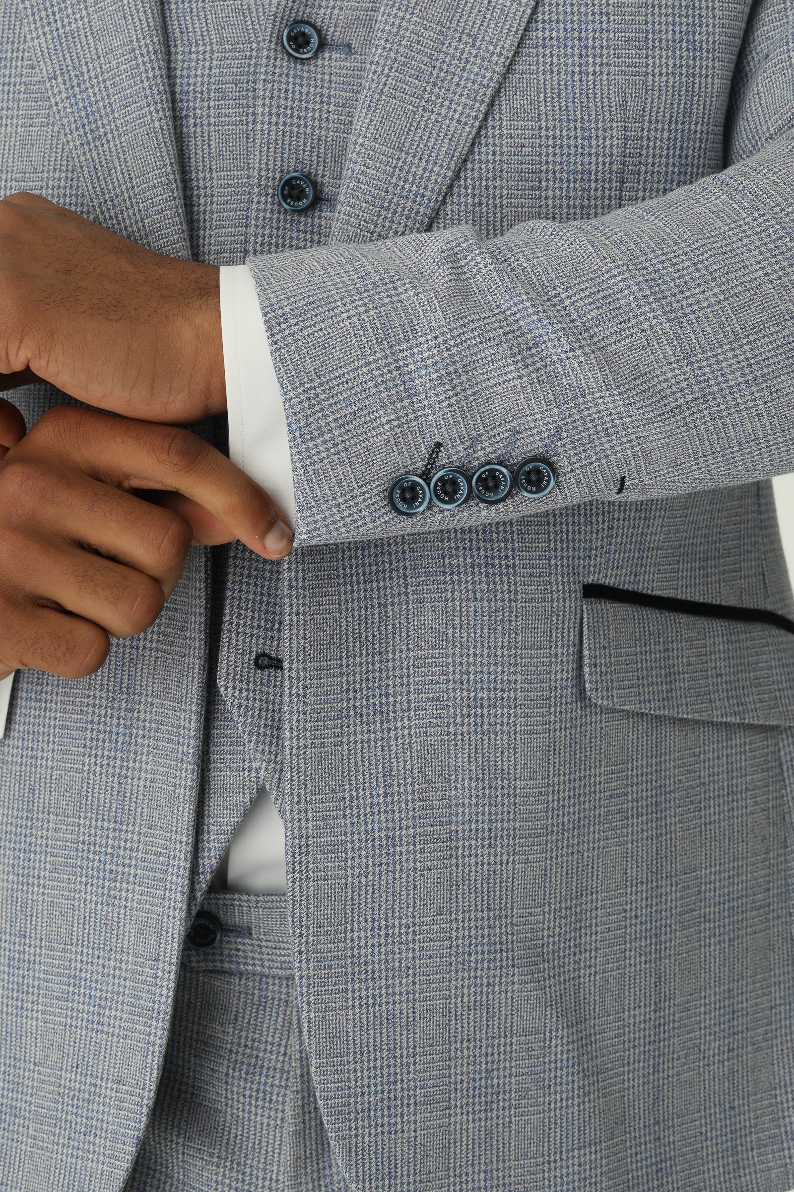Sky Blue Cavani Slim Fit 2-Piece Suit