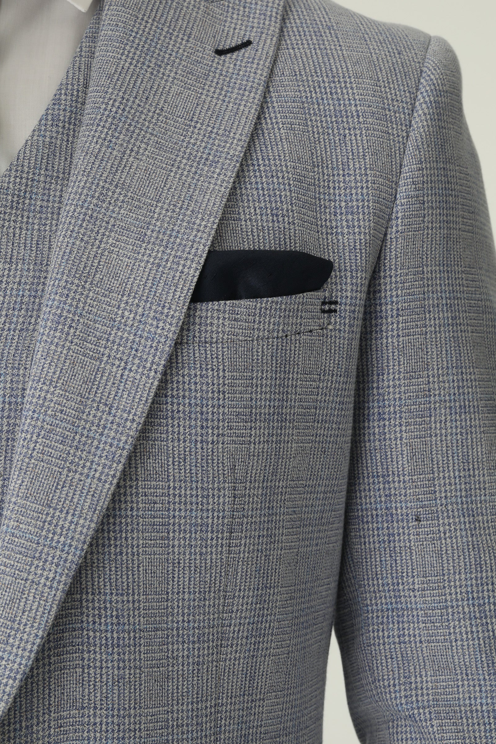 Sky Blue Cavani Slim Fit 3-Piece Suit
