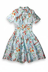 Chi Chi London Mini Dress Fit-and-Flare Green Size 8