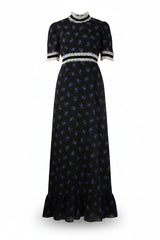 John Charles Vintage Inspired Maxi Dress Black Size S