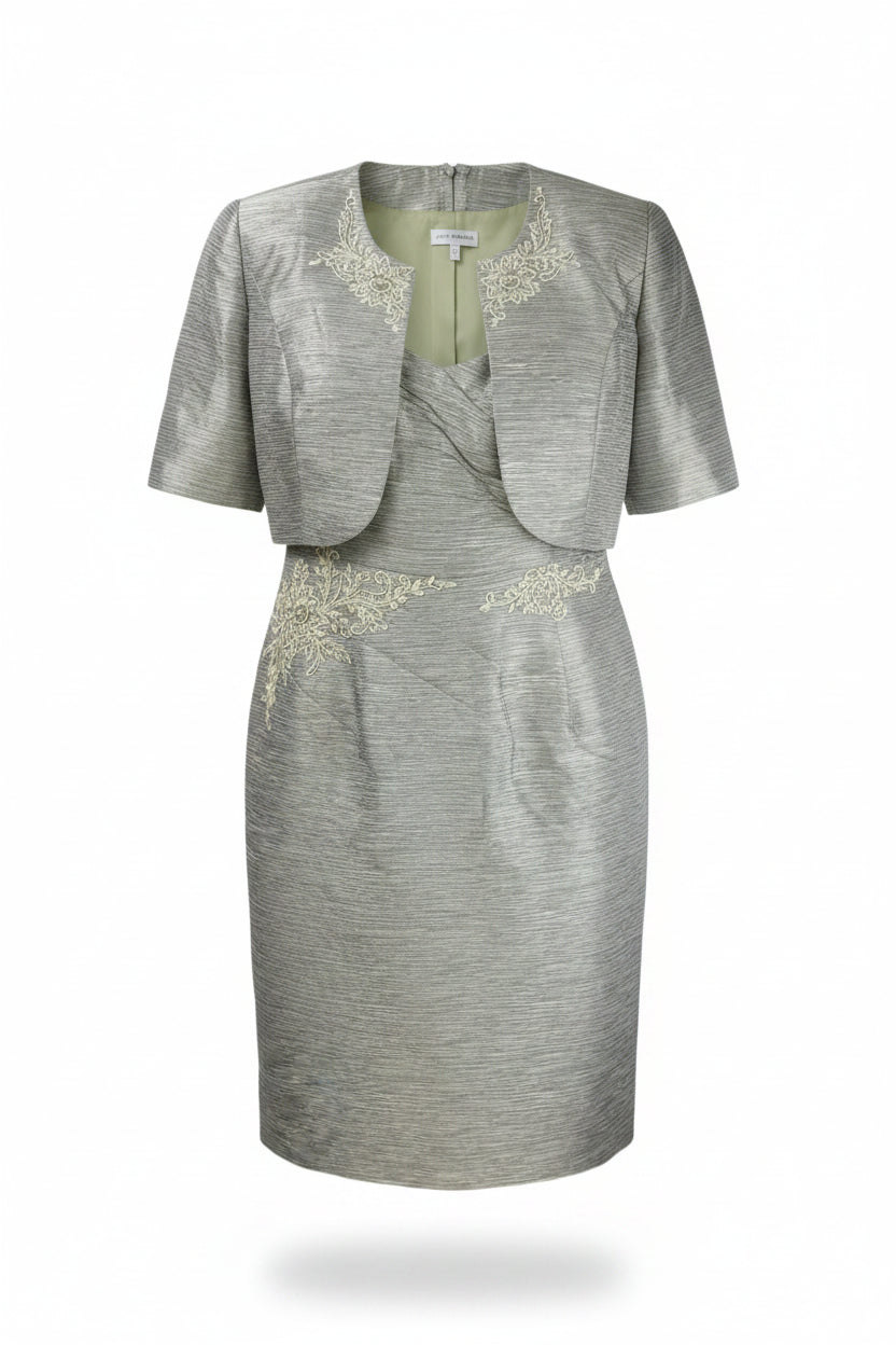 John Charles Midi Dress Sheath Grey Size 20