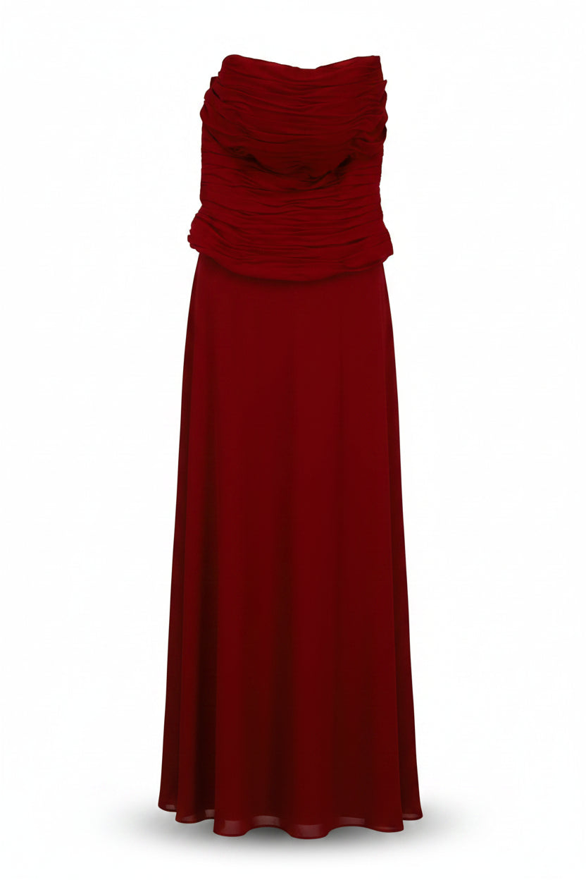 Special Day Midi Dress Ruched Red Size 12