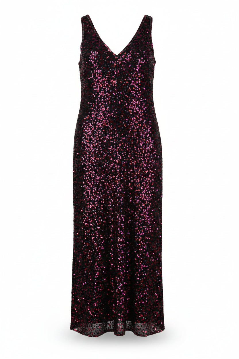 Apart Maxi Dress Sequin Black Size 16