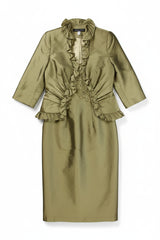 VM Collection Midi Dress Sheath Green Size 8